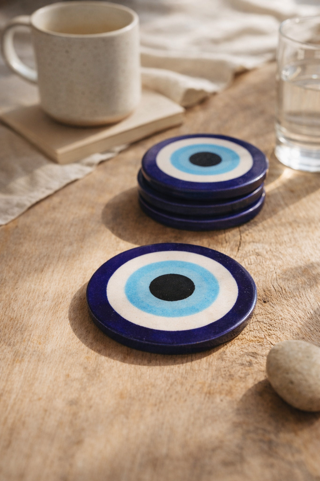 Handcrafted Evil Eye Coasters